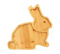 Wooden Easter Platter - Bandeja de servir de conejito de 11,81 pulgadas | Funny Charcuterie Party Board, Holiday Dessert Plate for Food, Cake, Fruit, Snacks, Spring Party, and Table Decor