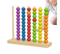 Wooden Educational Toy - Color Sorting Puzzle for Preschoolers with Wooden Base | Brain Teaser Ring Stack Toy for Fine Skill Development, Gift for Boys and Girls