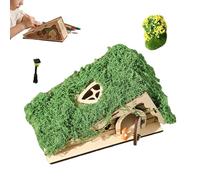 Wooden Fairy House Craft Kit, Triangle DIY Building Set, Outdoor Fairy Garden for Kids Projects, Unfinished Wood Pieces, Creative Assembly Activity, Decorative Gift for Home Events