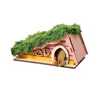 Wooden Fairy House Craft Kit - Triangle Wood Craft Set | Outdoor Fairy Garden House Kit | For Holiday Home Event Party Desk Kids Girls Daughter Son 8.66x5.04x4.53 Inch