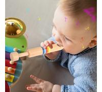 Wooden Fipple , Wind Instrument Ƒor Early Childhood Music Education, Natural Wood Recorder Ƒlute For Kinderğarten Kids, Safe Easy To Play, Soft Tones For Preschool Music Class, 1 Piec