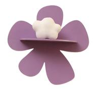 Wooden Flower Shelf, Cute Flower-Shaped Shelves, 11.81x11.42in Funky Squiggle Design, Unique & Stylish, Sturdy & Functional for Bedroom, Bathroom & Living Room