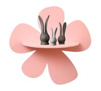 Wooden Flower Shelf, Cute Flower-Shaped Shelves, 11.81x11.42in Funky Squiggle Design, Unique & Stylish, Sturdy & Functional for Bedroom, Bathroom & Living Room