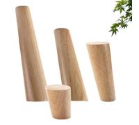 Wooden Furniture Legs 6cm 8cm 20cm 25cm 50cm 60cm,Table Legs,Sofa Legs,Replacement Furniture Feet,4 Pcs Desk Legs,with Screws and Mounting Plate,Wooden-20cm(7.9in)