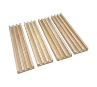 Wooden Game Tile Holders Rack Stand Non Slip Base 4 Pieces