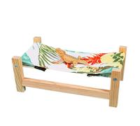Wooden Gecko Lounger - Bearded Dragon Bed and Reptil Resting Spot | Natural Wood and Cloth Terrarium Accessory for Geckos Lizards Snakes Pet Sleeping Rest Safe Comfortable Habitat