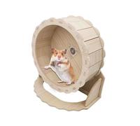 Wooden Gerbil Wheel, Hamster Running Saucer, Quiet and Smooth Function, Natural Habitat Simulation, Climbing Chewing Needs, Excellent for Small Pet Habitat, Cage Decoration & Play