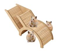 Wooden Hamster Hideouts, Playground Burrow with Tunnel Ladder, 31,6 x 10,5 x 14,5 cm, Small Animal Playpen for Hamsters, Gerbils, and Hedgehogs, Pet Activity Shelter