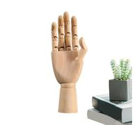Wooden Hand Model - Posable Humanoid Joints, Right Hand Artist Manikin, Realistic Anatomy Sketching Tool, Movable Hardwood Sculpture | Flexible Finger Reference, Drawing, Painting, Desktop, Shelf