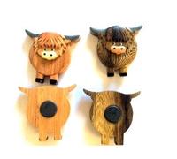 Wooden Highland Cow Magnet (1 SUPPLIED)
