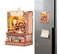 Wooden House Puzzle, Magnetic Model Kit, 3D Cute Design with Fridge Magnet