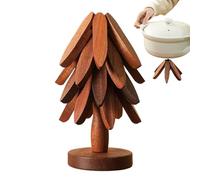 Wooden Insulation - Wooden Insulation Trivet Tree, Woodens Coaster Set | Kitchen Pan Coaster Set For Dormitory Christmas Cookware Stove Pan Cup Kitchen Dining Table Apartment Teapot Hot Dishes Bowl