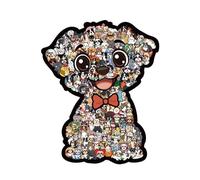 Wooden Jigsaw Puzzle - 160 Piece Dog Puzzle For Adults and Kids | Wood with Precise Cut Pieces, Fun Challenging Toy For Family Friends Indoor Home Wall Shelf Display