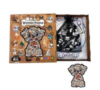 Wooden Jigsaw Puzzle, Precise Toy Decor Kit, 160 Pieces Dog Jigsaw Puzzles with Fine Detailing, Wooden Dog Puzzles with Durable Material, Puzzle Decor for Indoor Use