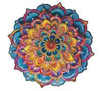 Wooden Jigsaw Puzzle - Round Puzzle | 1000 Puzzles for Adults | Flower PuzzleToy | Puzzles for Adults | Fun Puzzlê | Unique Shaped Flower Puzzlê Toy Learning Toy