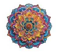 Wooden Jigsaw Puzzle - Wood, Flower-Shaped Puzzle | Unique Animal Piece Puzzles, Fine Motor Skills Learning Toy For Friends, Family, Children, Educational Play, Home Activity, Gift, Brain Development