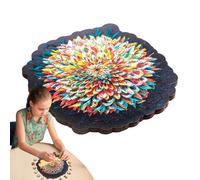 Wooden Jigsaw Puzzles, 101-Piece Preschool Brain Teaser Game, Wooden Educational Wood Toys for Kids and Adults, Fun Decorative Puzzle for Learning and Relaxation, 13cm