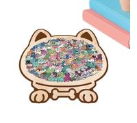 Wooden Jigsaw Puzzles 115 Piece Dog Brain Teaser Board Game Assembly | 15 Piece Morandi Tone Wood Board | Beach Car Travel, Family Game Night Brain Teaser Thinking Logic Assembly Activity Mind Ski