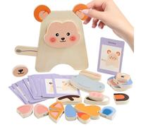 Wooden Jigsaw Puzzles, Animal Block Puzzles, 7,28 x 8,07 x 2,36 pulgadas Educational Toys for Classroom, Interior, Preschool, Home, Travel, Holiday, Boys, Girls, Kids, Students, Learning