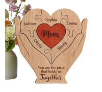 Wooden Jigsaw Puzzles, Heart Table Sign, Family Puzzle Gear with Smart Style, Utility Aid for Daily Fun, Puzzle Mate, Wood Aid for Home Living Room Apartment Holiday Party Gathering