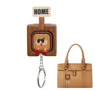 Wooden Keychain Rack, Magnetic Key Holder Organizer with Cute Funny Design, Wall Mounted Entryway Hanger for Keys, Home Decoration for Hallway Living Room Bedroom Apartment Office, Practical Organizat