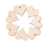Wooden Love Heart Hanging Ornaments Unfinished Wood Slices Wedding Party Decorations Home DIY Craft Scrapbooking Para Escribir, Pintura(60mm 25pcs)