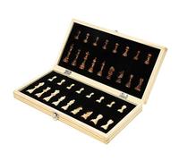 Wooden Magnetic Chess Set, Portable Travel Board Game for Kids & Adults, Beginner Friendly Design with Secure Storage(39cm)