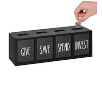 Wooden Magnetic Money Box Funny Cash Saver Children Coin Bank Decor