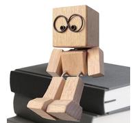 Wooden Man Statue - Moving Table Decoration, Portable Artistic Desktop Ornament, Multifunctional Creative Display Accent | Vehicle Dashboard Shelf Desk Showcase for Study Bedroom Living Room Interior