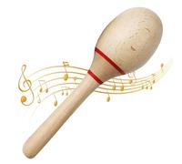 Wooden Maracas - Maracas Party Favors | Hand Percussion Instrument | Large Beechwood Maràcas With Metal Ball Filler, Professional Rumba Shaker, For KTV Kindergarten Children's Dance Performances