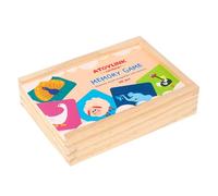 Wooden Matching Cards, Interactive Animal Flash Cards, Educational Game Set with 4,7 x 3,5 pulgadas, Preschool Learning Toy for Boys Girls, Improves Memory, and Early Recognition