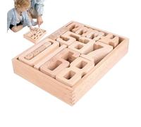 Wooden, Math Learning Toys, Stacking Educational Set, Smooth Rounded Edges, Bright Color Design, Ideal for Preschool Activities and Early Home Education