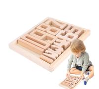 Wooden, Math Learning Toys, Stacking Educational Set, Smooth Rounded Edges, Bright Color Design, Ideal for Preschool Activities and Early Home Education