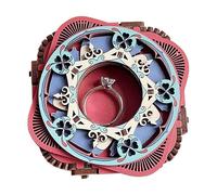 Wooden Models for Adults, Music Box Building Sets, Wooden Educational Toys with Light and Music for Home Decoration and Mechanical Stem Learning, 7.5x7.5x4.5cm