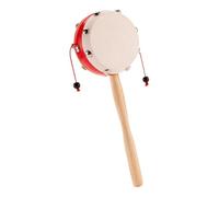 Wooden Monkey Hand Drum for Kids, Safe Rattle Percussion Toy, Fun Handle Drum Instrument for Toddler, Birthday Christmas New Year Gift, 2.76x7.87 Inches, 1 Piece