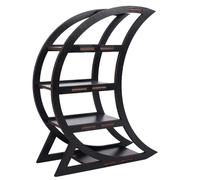 Wooden Moon Shelf - Crystal Display Stand, Aesthetic Storage Organizer, Spiritual Decor Rack, Desk Accessory Holder | Bedroom Decoration, Living Room Accent, Meditation Area, Altar Arrangement, Witch