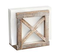 Wooden Napkin Holder, X-Frame Dining Table Decor, Vertical Paper Napkin Dispenser with Sturdy Wooden Base, Rustic Tabletop Stand for Home Apartment Office Break Room Buffet Social Gatherings