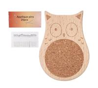 Wooden Needle Holder - Sewing Pin Cushion, Craft Stitching Tool | Clothing Making Daily Project Handcraft Supply Item, Natural Wood Base Pin Storage Organizer Accessories For Embroidery Thread Mending