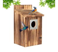 Wooden Nesting Bird - Wooden Reusable Birdhouse,Cockatiel Birdhouse with Providing Safe Shelter, Garden Accessory, Breeding Box, Wildlife Habitat for Lovebird Garden Yard Balcony Tree Trunk