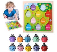 Wooden Number Matching Puzzle Learning Toy for Kids