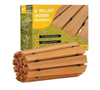 Wooden Pathway for Outside | Weatherproof Anti-Slip | Temporary Outdoor Pathway | for Backyard Wedding Camping Site Pool Interlocking Mechanism That eliminates tBeach House Home Gardeners Landscapers