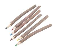 Wooden Pencils, Bark Pencils, Retro Wooden, Natural 6 Pieces Painting Tool Vintage Pen for Classroom Smooth Writing Grip Workplace Lightweight Design for Classrooms Drawing Art Project 5.91x0.39 in