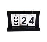 Wooden Perpetual Desk Calendar Desk Office Decor Creative Reusable Flip Chart Perpetual Calendar, Vintage Retro Style for Home And Office Decor