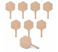 Wooden Popsicles for Crafts, 2026 DIY Craft Unfinished Wooden Popsicle Cutout, Summer Table Sign, Table Centerpieces for Farmhouse Rustic Home Tiered Tray Decor (F,8PCS)