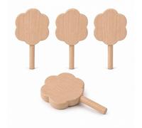 Wooden Popsicles for Crafts, 2026 DIY Craft Unfinished Wooden Popsicle Cutout, Summer Table Sign, Table Centerpieces for Farmhouse Rustic Home Tiered Tray Decor (F,4PCS)