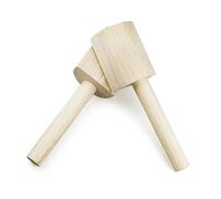 Wooden Pottery Hammer, Handmade Finishing Mallet, 10.8x3.2x2.1in, Multi-Purpose Crafting Tool, Wood Clay Shaping Hammer, Pottery Leather Working for Home, Kitchen Use