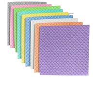 Wooden Pulp Sponge Dishwashing Cleaning and Degreasing Free of Oil Wood Fibers Wood Pulp Cotton Cloth(2pcs Random Color)