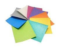 Wooden Pulp Sponge Dishwashing Cleaning and Degreasing Free of Oil Wood Fibers Wood Pulp Cotton Cloth(12pcs Random Color)