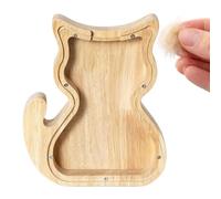 Wooden Puppy Money Bank - Dog Shaped Ornament, Coin Storage Box