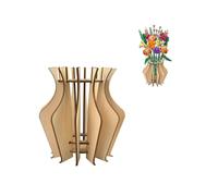 Wooden Puzzle Flower Vase for Lego Flower Bouquet Building Set - Display Stand for Lego Roses Cherry Blossom Sunflower Tulips Daffodils Lotus - Gift f